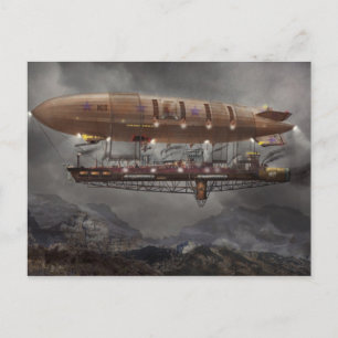 Steampunk - Blimp - Airship Maximus Briefkaart