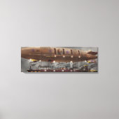 Steampunk - Blimp - Airship Maximus Canvas Afdruk (Voorkant)