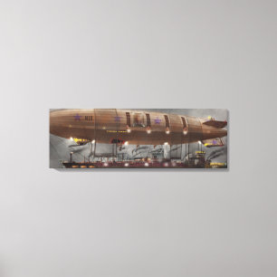 Steampunk - Blimp - Airship Maximus Canvas Afdruk
