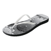 Steampunk blk&wht Mandalas Teenslippers (Schuin)