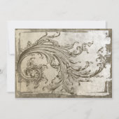 Steampunk Bloei Vintage Jubileum Uitnodiging (Voorkant)