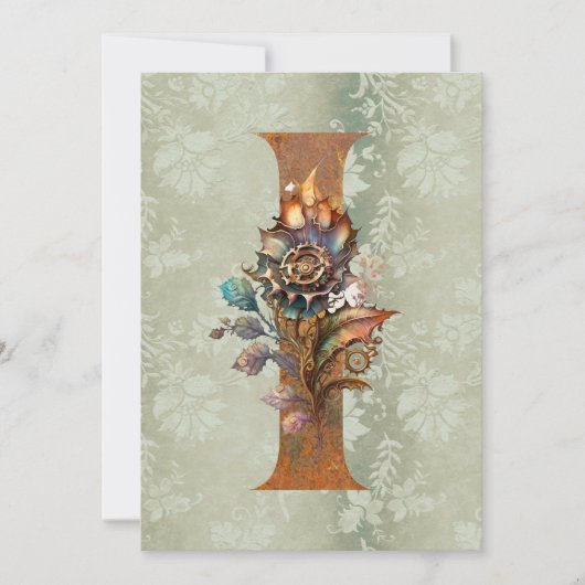  Steampunk Bloembrief I Note Cards Notitiekaartje (Voorkant)