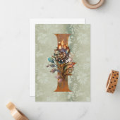 Steampunk Bloembrief I Note Cards Notitiekaartje (Voorkant / Achterkant in situ)