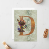 Steampunk Bloembrief M Notitiekaarten Notitiekaartje (Voorkant / Achterkant in situ)