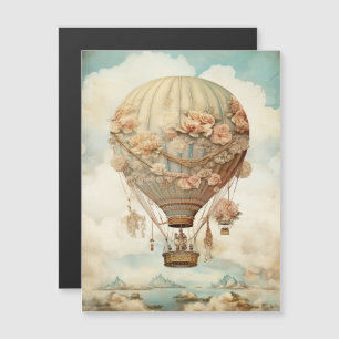  Steampunk Bloemen Blauwe Hete Luchtballon (2)