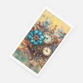 Steampunk Bloemen Decoratief Servet (Hoek)