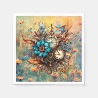 Steampunk Bloemen Decoratief