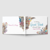 Steampunk, Bloemen en Veren Bruiloft Gastenboek (Volledig)