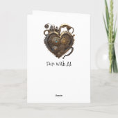 Steampunk Bloemen | Gewoon inchecken Kaart (Achterkant)