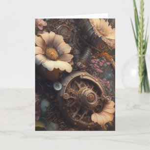 Steampunk Bloemen   Gewoon inchecken Kaart
