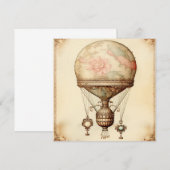  Steampunk Bloemen Hete Luchtballon (Voorkant / Achterkant)