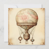  Steampunk Bloemen Hete Luchtballon (Voorkant)