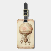  Steampunk Bloemen Hete Luchtballon Bagagelabel (Voorkant verticaal)
