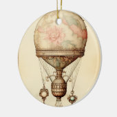 Steampunk Bloemen Hete Luchtballon Keramisch Ornament (Links)