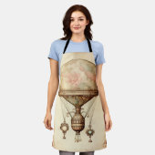 Steampunk Bloemen Hete Luchtballon Schort (Gedragen)