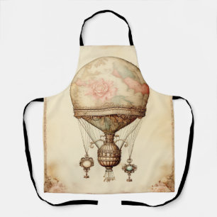 Steampunk Bloemen Hete Luchtballon Schort