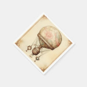 Steampunk Bloemen Hete Luchtballon Servet (Hoek)