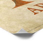 Steampunk Bloemen letter A Poster (Hoek)