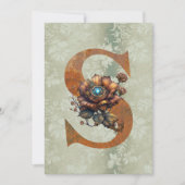 Steampunk Bloemen Letter S Note Cards Notitiekaartje (Voorkant)