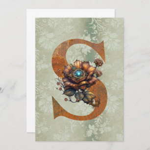  Steampunk Bloemen Letter S Note Cards Notitiekaartje