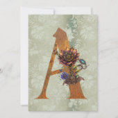 Steampunk Bloemenbrief Een briefje Kaarten Notitiekaartje (Voorkant)