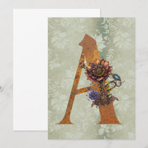  Steampunk Bloemenbrief Een briefje Kaarten Notitiekaartje
