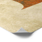 Steampunk Bloemenbrief L Poster (Hoek)