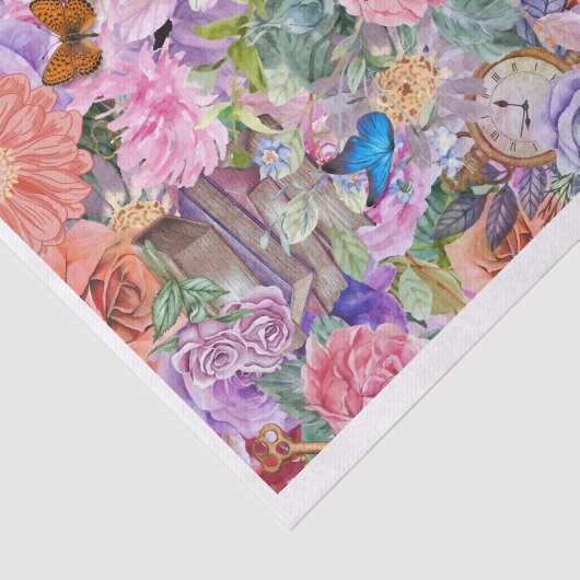 Steampunk Bloemendromen (Pagina 2 in serie) Tissuepapier (Detail)