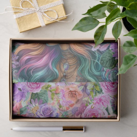 Steampunk Bloemendromen Weefselpapier Tissuepapier (Geschenk)