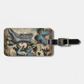 steampunk bloemenvlinder  Victoriaans schoen Bagagelabel (Voorkant horizontaal)