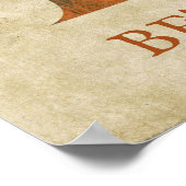 Steampunk Bloemletter B Poster (Hoek)