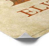 Steampunk Bloemletter E Poster (Hoek)