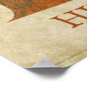 Steampunk Bloemletter H Poster (Hoek)