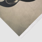 Steampunk Blondine Lady in Zwart Decoupage Tissuepapier (Detail)