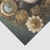 Steampunk Blossom Meisje - Decoupage - Tissuepapier (Detail)