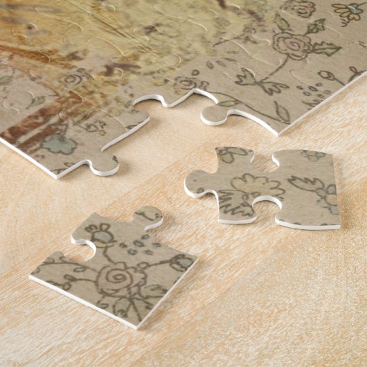  Steampunk Blue Butterflies Moederdag Legpuzzel (Zijkant)