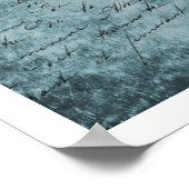 Steampunk Blue-, hotline luchtballon schrijven Poster (Hoek)