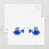 steampunk bluebeien briefkaart (Voorkant / Achterkant)