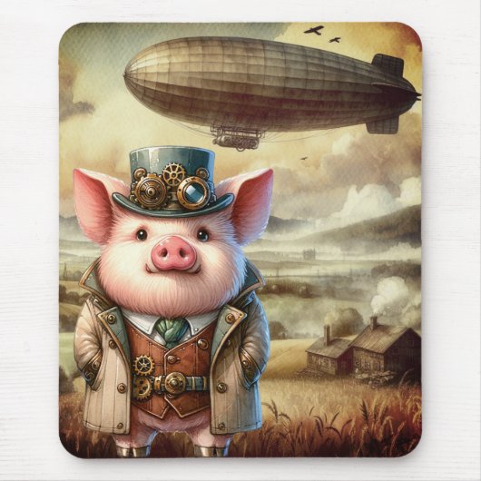 Steampunk Boar Muismat (Voorkant)