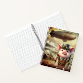 Steampunk Boar Spiraal Notitieboek (Binnen)