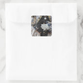 Steampunk bodice, Carnival, Venetië Vierkante Sticker (Tas)