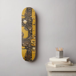Steampunk Boek Industrieel Geel Persoonlijk Skateboard