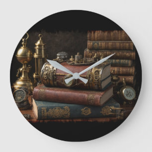 Steampunk  boeken grote klok