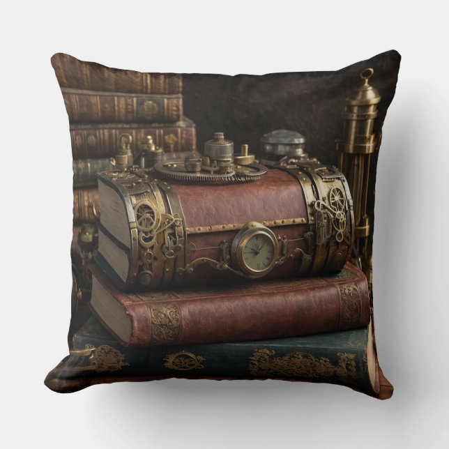 Steampunk  boeken kussen (Voorkant)