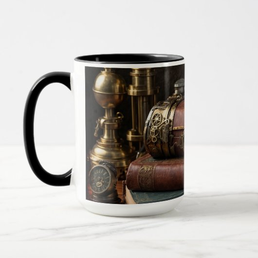 Steampunk  boeken mok (Links)