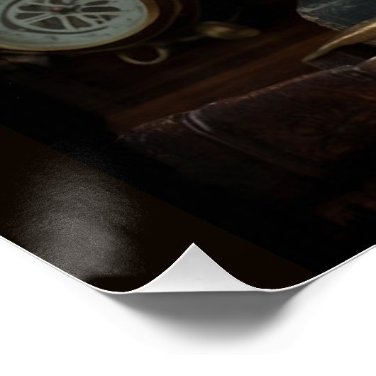 Steampunk boeken perfect poster (Hoek)