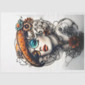 Steampunk Boho Avontuurlijk Cassandrea Decoupage Tissuepapier (Voorkant)