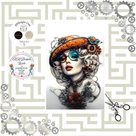 Steampunk Boho Avontuurlijk Cassandrea Decoupage Tissuepapier