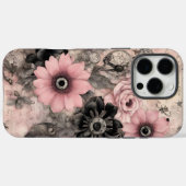  Steampunk Boho Roze & Zwarte Bloemen Case-Mate iPhone Case (Achterkant (horizontaal))