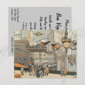 Steampunk Bon Voyage Party Uitnodiging (Voorkant / Achterkant)